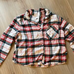 Aerie red and green flannel